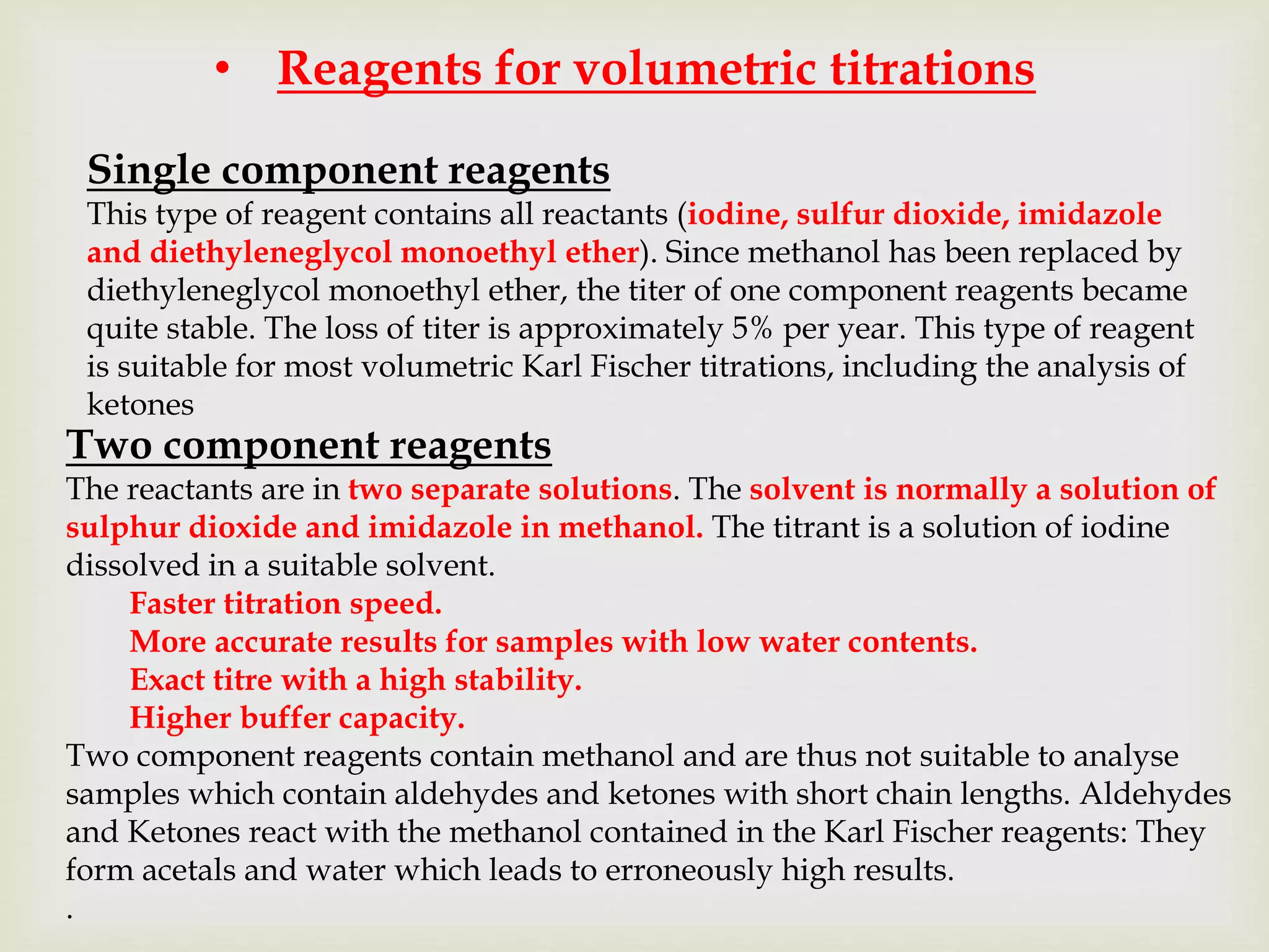 Karl Fischer titration,principle,apparatus, titration types,Endpoint