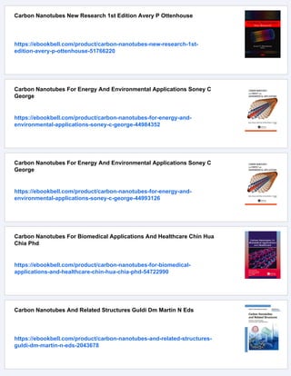 Carbon Nanotubes Science And Applications 1st Edition M Meyyappan | PDF