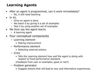 Intelligent agent artificial intelligent CSE 315 | PPT
