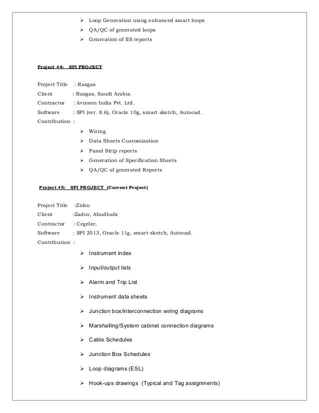 spi 3 years resume
