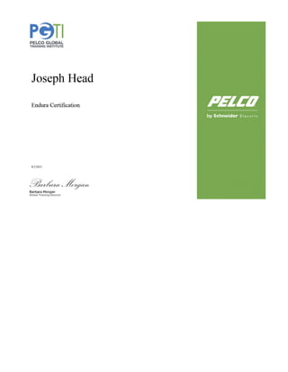 PELCO Certificate