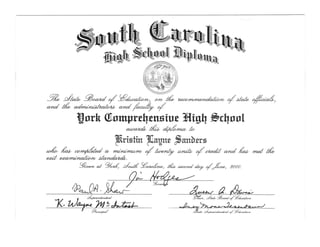 Kristin Byers - High School Diploma