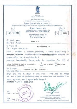 certificate of apprenticeship training