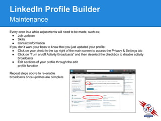 LinkedIn Profile Builder-Final | PPTX