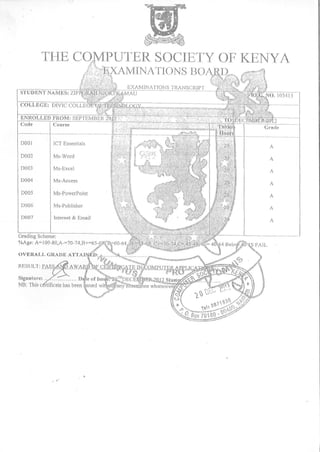Comps Result Slips | PDF