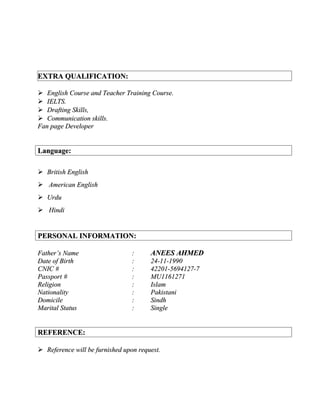 Mohsin Ahmed cv | DOC