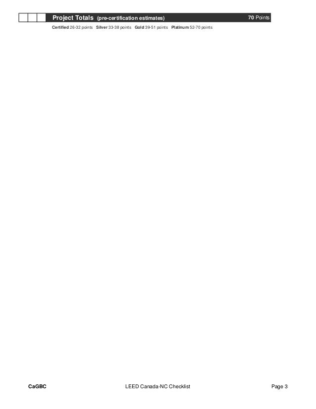 Leed canada for homes project checklist Leed canada for homes project checklist