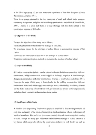 Report-Shortage of Skilled Labour in Construction Industry of Sri Lanka ...