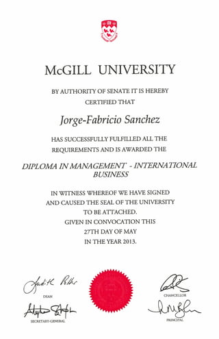 McGill Diploma