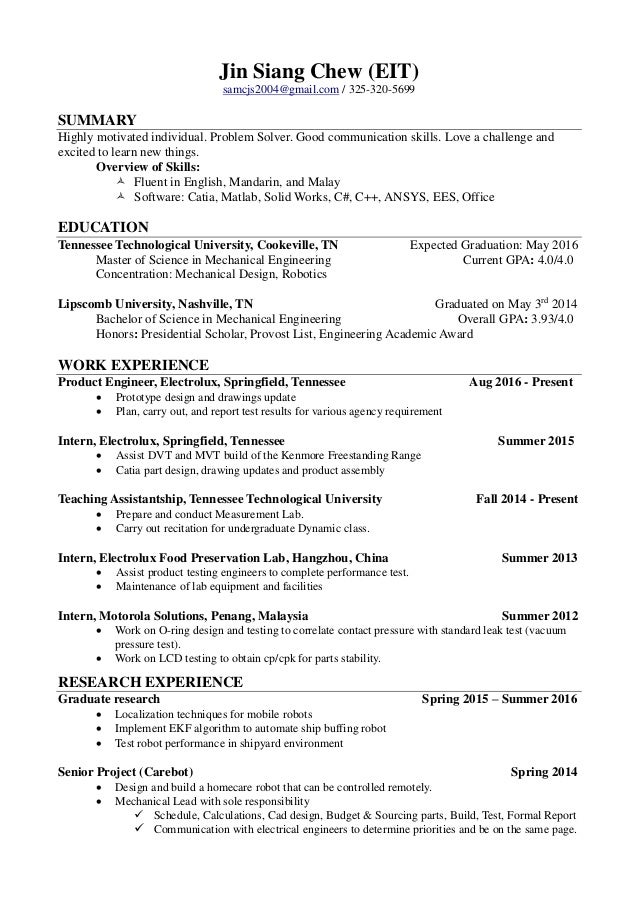 resume jin siang chew