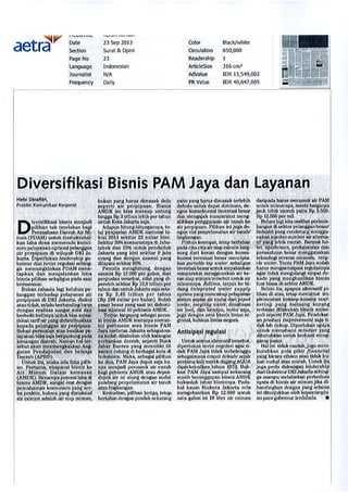 DIVERSIFIKASI PAM JAYA DAN LAYANAN (Kontan, 23 Sept 2013)