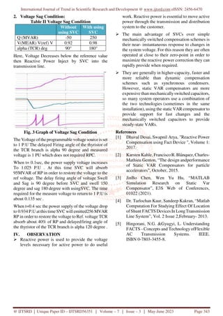 Simulation of Reactive Power Compensation by SVC on Three Phase ...