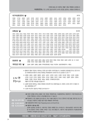 34
곽태용 권기혜 금영희 김경자 김덕춘 김도완 김도호 김량현 김병옥 김상숙 김성미 김원길 김정필 김정희 김진희
김현숙 남미정 도종균 류미주 문시춘 문지영 박가영 박경민 박명자 박상영 박성민 박영목 서정하 석태문 손기순
신동우 신상식 신승열 신영희 심현정 오용석 오인순 이건우 이경선 이명희 이미선 이순덕 이승화 이연주 이영주
이종승 이지연 이혜경 이혜영 장다혜 장명숙 장봉실 장영희 장영희 장은경 정연옥 정원수 정지수 정한진 정현미
정현수 최금옥 최남돌 최명섭 최미경 최순하 최양섭 최지혜 태연정 표정화 함승수 현미연
대구여성환경연대 총72명
고광모 김범석 김상희 김완숙 김종남 남미정 문미란 박영숙 박은경 변정수 송재식 송주빈 옹 이 이고운
이목훈 이미란 이상화 장필화 주현준 최세연 하인숙
김상희 김영주 김창범 김형태 (주)대신염직공업 박순금 박신연숙 삼성안전환경연구소 채은순
평생회원
계좌입금 회원
초록상상 총228명
월별 CMS 총액 현황
● 따뜻한 응원을 해주실 분들은 아래 계좌로 후원해주세요. 여성환경연대는 환경부인가 지정기부금(코드40)
단체로 연말정산시 30%의 소득공제를 받으실 수 있습니다.
● 후원해주신 모든 분들께 감사드립니다. 혹시 이름이 빠졌거나 주소나 연락처가 바뀐 분들, 회원가입 또는 회
비인상을 고려중이신 분들은 02-722-7944로 연락주세요.
● 여성환경연대 해피빈 http://happylog.naver.com/kwen21.do
● 샤본다마 사랑나눔 회원
심연화 심은애님 감사합니다. 샤본다마는 친환경 세제를 만드는 회사입니다. 사랑나눔회원은 샤본다마의 제품
을 15% 할인받고 원하는 단체에 기부할 수 있는 프로그램입니다. 샤본다마 사랑나눔회원으로 여성환경연대에
기부해주신 여러분께 감사드립니다.
후원계좌 외환은행 630-004757-375 예금주 (사)여성환경연대
4월 8,082,860원
5월 8,232,600원
홈페이지 통해 가입하신 어현숙님, 5만원 납부 회원이 되어주셨습니다. 대사증후군 동영상을 만드는 중 만나게
된 (주)페퍼민트이엔티의 유희성 최부용님 후원회원까지 되어주시다니!! 감사합니다 모두~^^
김명애 김명숙 김영민 황정옥 김은미 김은미 김진희 도광식 도정아 박수영 박영신 서선옥 성경림
소연희 신소영 신진숙 양효정 어현숙 이미경 이용림 이은주 이해미 이효인 장명주 정완수 정현숙
정혜윤 조영임 최다혜 최부용 최효님 함정임 (주)페퍼민트이엔티
새롭게 인연 맺은 회원님들 반갑습니다!
김혜연 최은영 정연진님, 전화로 후원회비 2배 증액 의사 전해주셨습니다. 따뜻한 소식에 사무국 식구들의 마
음도 훈훈해졌답니다^^
신경희 박신연숙 임동규님 후원금 감사드립니다~
더위에 흐르는 땀 식혀주는 한줄기 바람, 후원회비 감사합니다.
여성환경연대는 작고 소박한 일상으로부터 녹색의 대안을 실천하는 사람들과 함께합니다.
강명신 강정남 강진순 곽금심 곽보천 곽은미 권문숙 권미라 권수경 권숙영 권용균 권해신 길태영 김경남 김경덕 김경미 김구철 김금주
김명숙 김명애 김명진 김미영 김미영 김미옥 김민지 김보영 김사미 김상임 김선미 김선애 김성화 김세용 김소라 김소현 김영미 김영민
김영아 김영오 김영주 김영희 김영희 김완숙 김용철 김유미 김유정 김은미 김은정 김정은 김주연 김주희 김지슬 김지혜 김진희 김진희
김창숙 김창숙 김현숙 김현숙 김현주 김혜순 김효영 나영원 나은경 남미정 도광식 류영애 류태정 류효진 문영미 문정현 문혜경 민수정
박가람 박경희 박미라 박민숙 박선미 박선영 박세신 박소영 박소현 박숙희 박순옥 박애경 박은주 박은희 박정남 박정미 박정운 박정임
박종숙 박찬호 방현희 배선영 백선숙 변규란 변현아 사근숙 서경주 서선옥 서영애 서지연 성경림 성혜정 소연희 손교선 손민경 손병미
손성현 송형호 신경옥 신소영 신영화 신진숙 심상미 심상희 안로사 안혜경 양미련 양소영 양승진 양용주 양은숙 양은주 엄은영 오민희
오순희 오애현 오영록 오진경 우진분 유경미 유문경 유성례 유소이 유연화 유은영 유인환 윤미경 윤송희 윤정숙 윤지영 윤창순 윤혜경
이경애 이남희 이미경 이미애 이미정 이병주 이상숙 이수연 이순복 이영주 이영희 이유정 이윤주 이은주 이임호 이정순 이정희 이준인
이준일 이준희 이지아 이지영 이현실 이현영 이효인 임미정 임지연 임호근 장문선 장미라 장윤아 장이정수 전계진 전권희 정경희
정미경 정민정 정수정 정순화 정완수 정윤미 정윤아 정은미 정현숙 정현숙 정혜옥 정혜윤 정혜정 조경숙 조숙영 조영선 조영옥 조영임
조정희 조현진 주현준 진수명 차선숙 천세연 최다혜 최명희 최문주 최서현 최선희 최수진 최순희 최영환 최정숙 최정원 최정희 최호정
최효님 표이주 하경희 한순애 한윤주 함정임 허병란 홍도미 홍미경 홍혜정 황상연 황선애 황아영
 