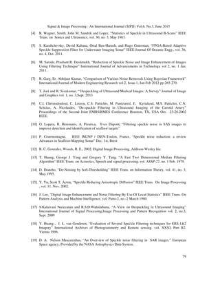 A STUDY OF SPECKLE NOISE REDUCTION FILTERS | PDF