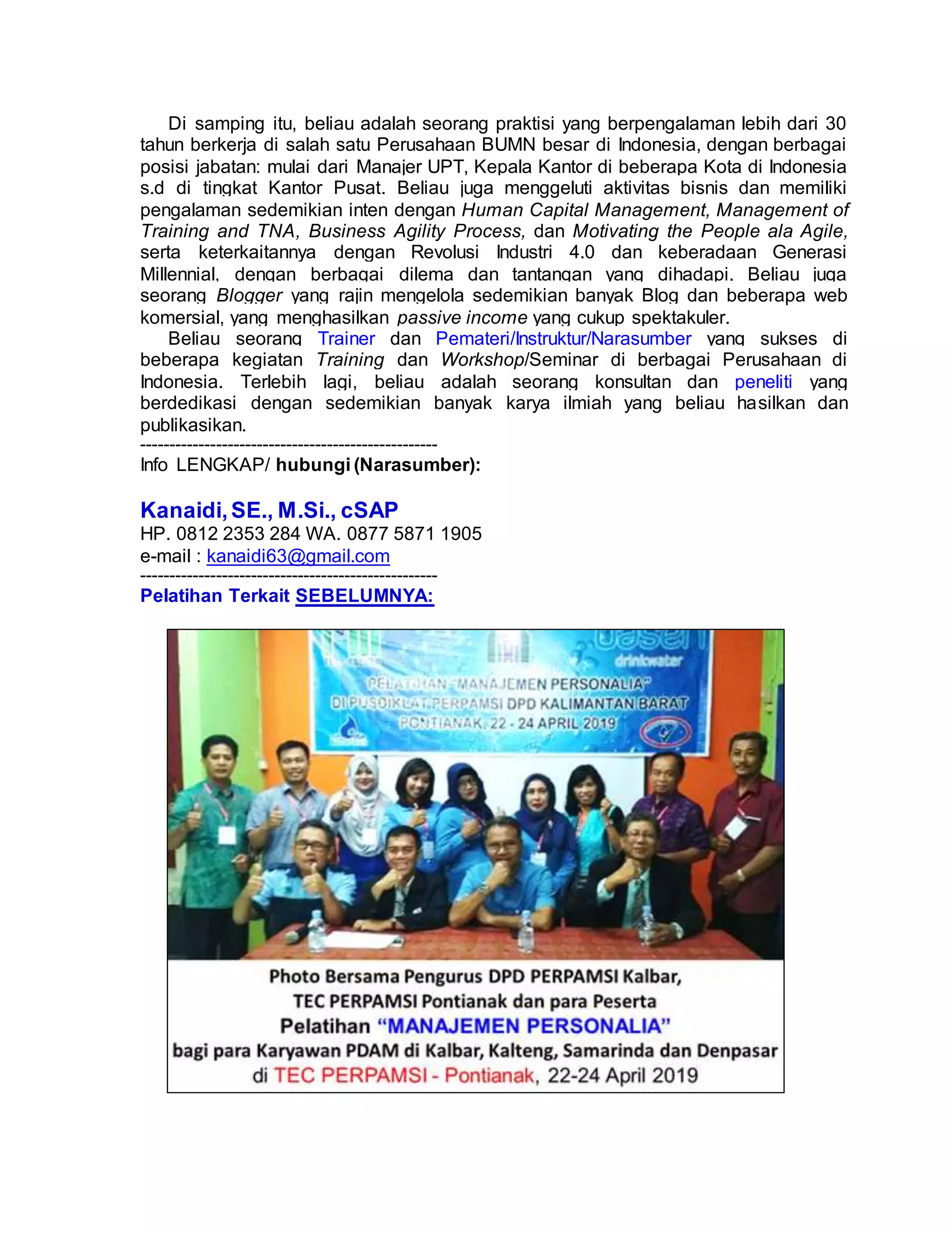 (2021) Silabus Pelatihan "Effective TRAINING NEEDS ANALYSIS (TNA)" di ...