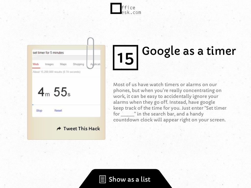 15 Google as a timer