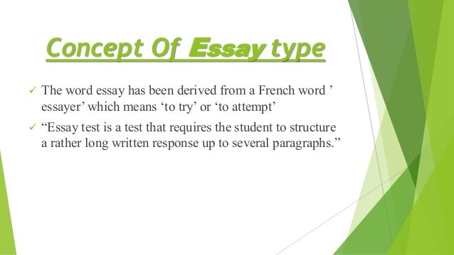 Essay type test