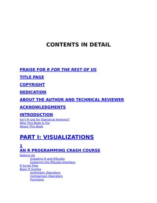 R for the Rest of Us A Statistics Free Introduction David Keyes | PDF