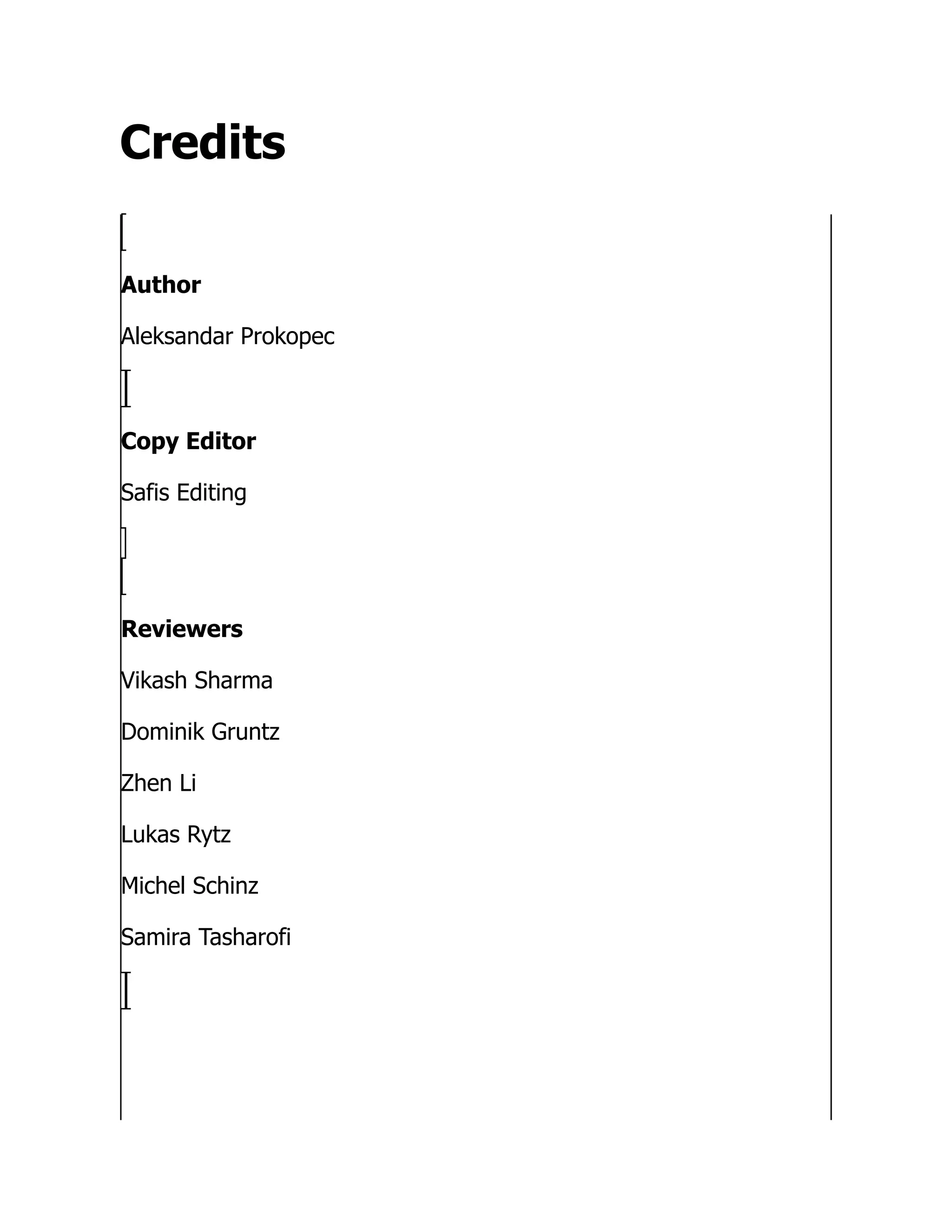Credits Author Aleksandar Prokopec Copy Editor Safis Editing Reviewers Vikash Sharma Dominik Gruntz Zhen Li Lukas Rytz Michel Schinz Samira Tasharofi 