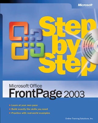 Microsoft Office Frontpage 2003 Step By Step Online Training Solutions ...
