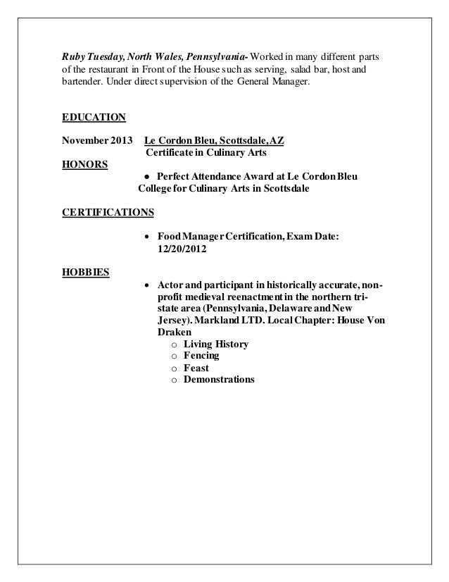 hobbies for resumes