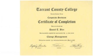 Daniel TCC Change Management