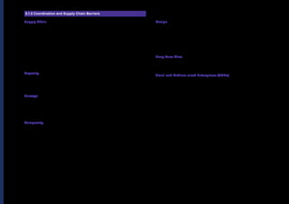 10
5.1.5 Coordination and Supply Chain Barriers
Supply Chain
The supply chain is underdeveloped and fragmented, with piecemeal delivery
and no one stop shops. Industry has a single product focus with components
coming from overseas. There is a siloed approach, short-term thinking, lack of
joint working, divide between trades, and lack of coordination, cooperation and
control over the interface. There is a lack of trust in joint working, the standard
of work (cowboy builders), that everyone will share in the benefits and split
incentives. Renovation for energy efficiency is not coordinated with building
system renovation resulting in poor use of resources and inefficient building
performance. Suppliers only provide half the solution - not always noting the
downsides and how to get around problems.
Capacity
Necessary building and industry capacity, the size of the supply chain and a lack
of reliable suppliers available to assist with planning and carrying out work are all
barriers to whole house retrofit.
Surveys
No two existing houses are the same and certain measures are not suitable
for some houses or locations, therefore a refurbishment project should not
be undertaken without a comprehensive survey of the house. The number of
surveys required was also seen as a barrier.
Complexity
What is the definition of whole house retrofit, terminology is not agreed, and is
whole house actually a desirable objective? The scope of works in whole house
retrofit is extremely challenging for programming, involving a variety of suppliers
and project management of multiple measures. There are few integrated solutions
and the coordination is key to ensuring installations of different measures do not
impact on each other, reduce cost effectiveness or cause damage. Customers
have very different needs and each case is different. The approvals process is
complex with multiple consents needed and more than one decision maker with
programmes needing to meet the needs of all tenure and architectural types.
Design
Design is seen as a barrier, including the design of systems, having no integrated
provision of design and delivery, the lack of holistic thinking and a whole house
plan. There are few people who can create and deliver a plan and awareness of
architects along with understanding of the full range of measures available were
also seen as issues. Do designers understand how the measures work together
and the detrimental impacts of some actions when combining measures?
Long Term View
Lack of a long term view, planning and future proofing of the supply chain were
all identified as barriers.
Small and Medium-sized Enterprises (SMEs)
Research has shown that the energy efficiency sector sees a strong prevalence
of region based small businesses who often struggle to bid for large scale
projects. This can mean an unequal coverage of the wide variety of measures
across areas. Implementation, verification, accreditation and commercialization
of new technology are often too onerous and costly for small businesses. A lack
of and a need for SMEs with the necessary skills within the Green Deal was
identified as a further barrier.
Breaking Barriers | Summary Report, May 2013
 
