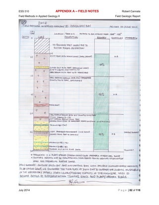 Geologic Field Notes Example Field Geology Report_R | PDF