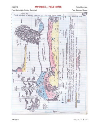Geologic Field Notes Example Field Geology Report_R | PDF