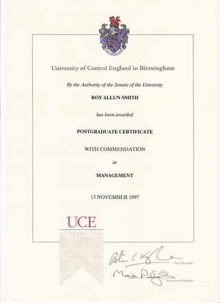 PCGM Certificate