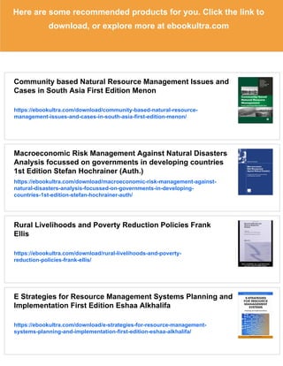 Rural Planning in Developing Countries Supporting Natural Resource ...
