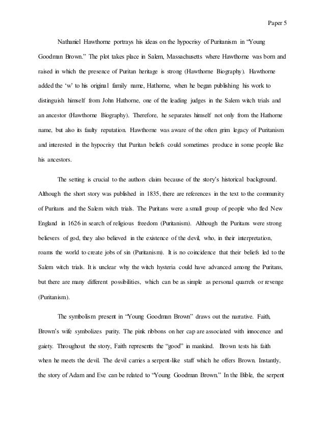 essays on young goodman brown