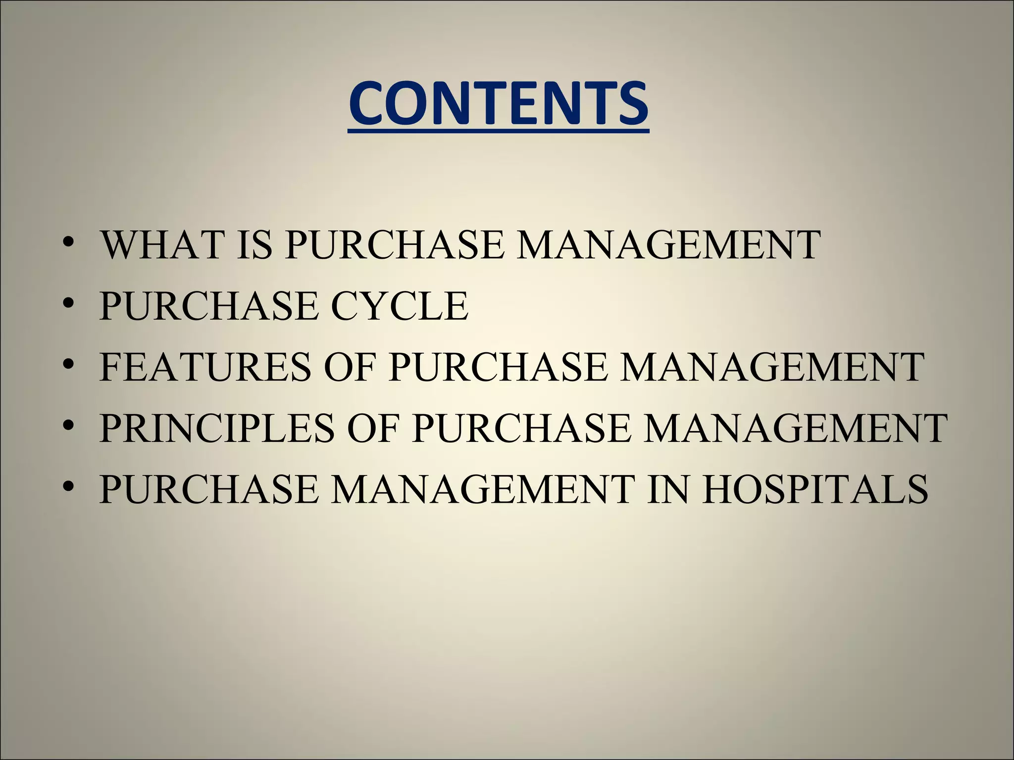 49179288 purchase-management-in-hospitals-mirage - copy | PPT