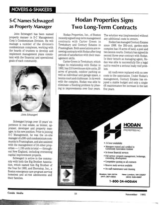 Movers and Shakers Announcement 11-1995