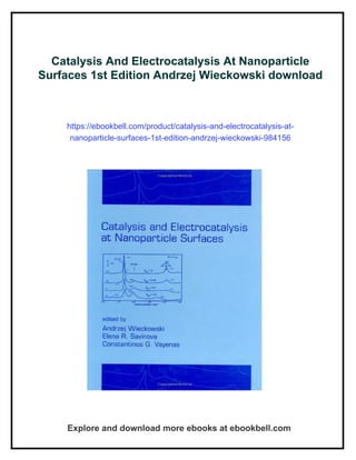 Catalysis And Electrocatalysis At Nanoparticle Surfaces 1st Edition ...