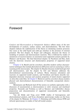 Catalysis And Electrocatalysis At Nanoparticle Surfaces 1st Edition ...