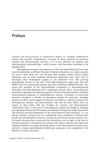 Catalysis And Electrocatalysis At Nanoparticle Surfaces 1st Edition ...