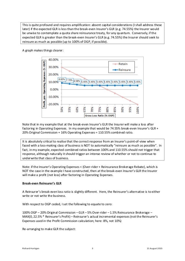 Quota share reinsurance philosophy, theory, and practice