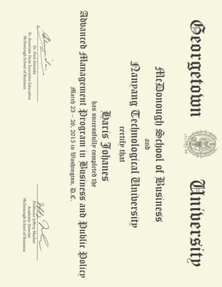 Georgetown US certificate
