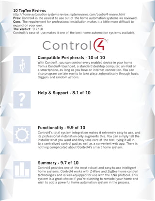 Control4 Handout | PDF