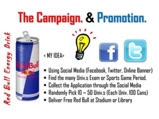 Target.&Positioning.Red Bull Energy DrinkRed Bull’s position in Energy drink market.