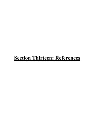 Section Thirteen: References
 
