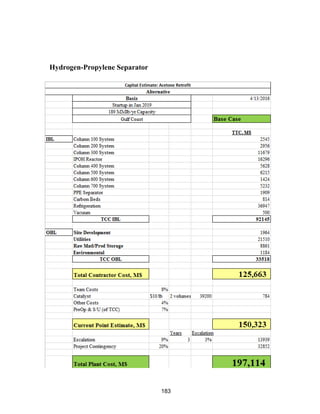 183
Hydrogen-Propylene Separator
 