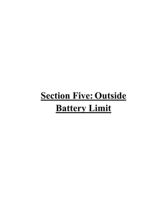 Section Five: Outside
Battery Limit
 