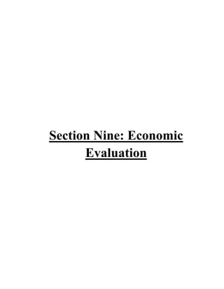 Section Nine: Economic
Evaluation
 