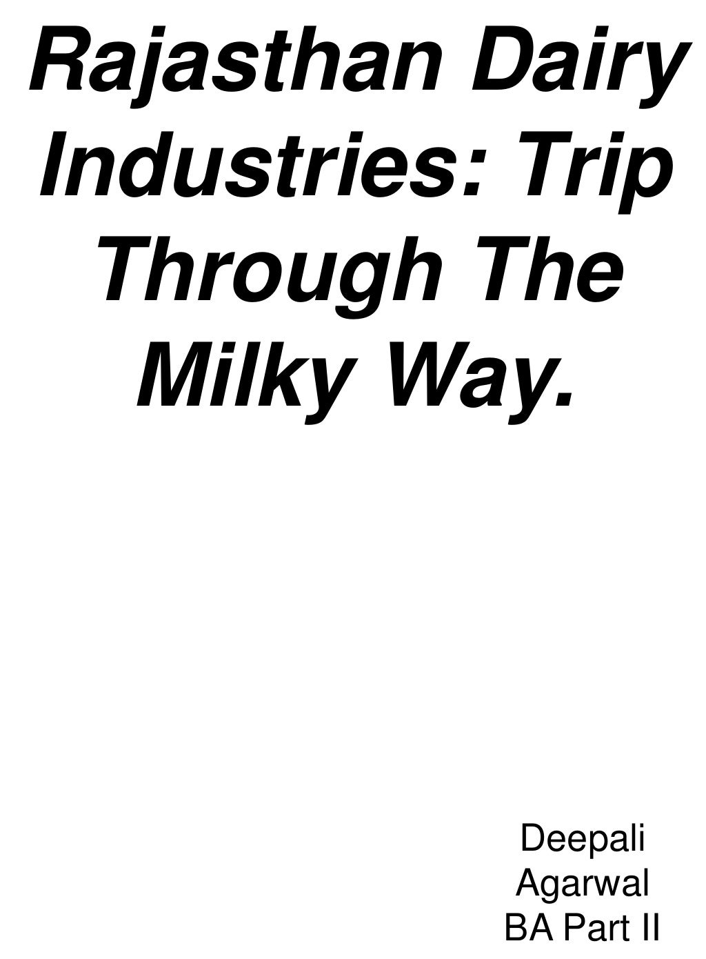 Dairy Industry PPT