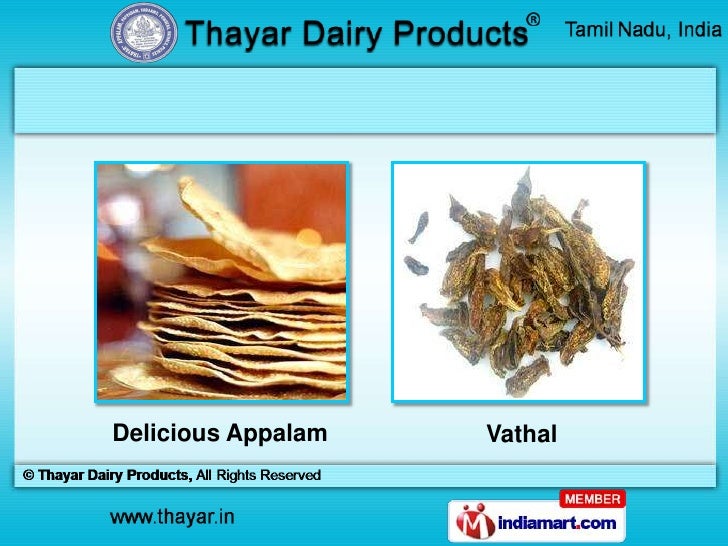 Thayar Dairy Products Tamil Nadu India
