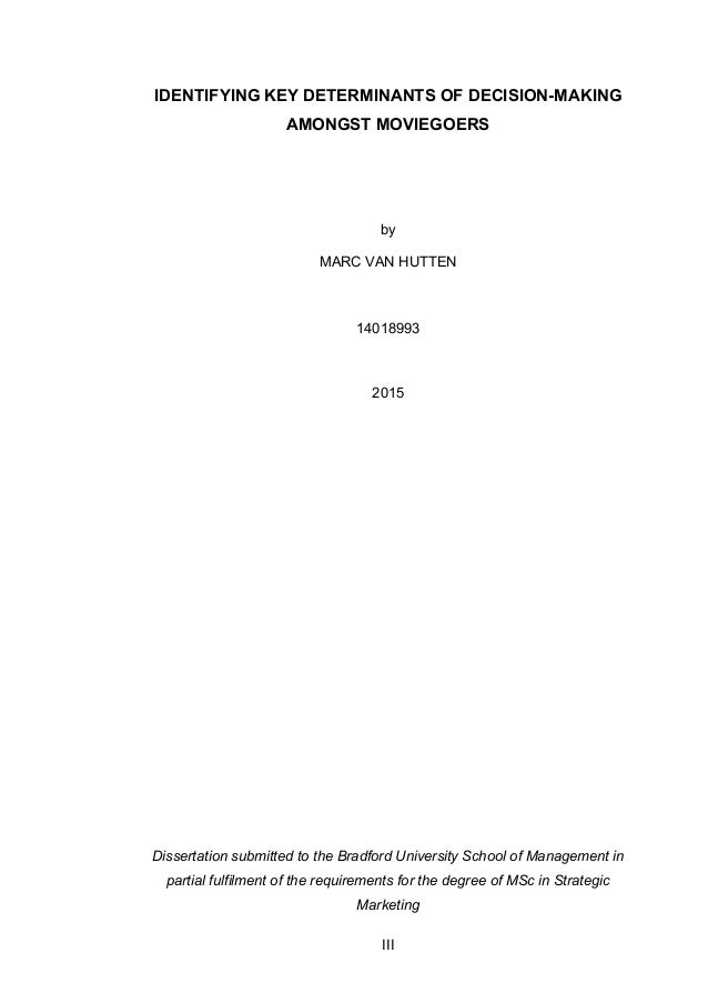 Adaptation dissertation strategic