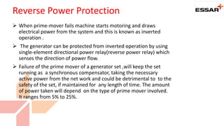 Generator Reverse Power Protection Device Generator Protection | PPTX