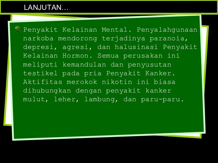 presentasi penyalahgunaan narkoba